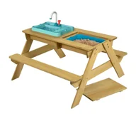 Zabawki do piasku - TP Toys TP617 Drewniany stół do zabawy dla dzieci z umywalką i piaskownicą - miniaturka - grafika 1