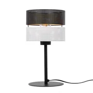 Lampy stojące - Estetyczna lampka z biało-czarnym abażurem K-5296 z serii VEGA - miniaturka - grafika 1