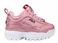 Buty dla dziewczynek - Buty dziecięce Fila 101107773L DISRUPTOR F INF Różowe - miniaturka - grafika 1