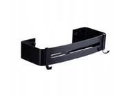 Półki łazienkowe - Półka łazienkowa prostokątna czarna - miniaturka - grafika 1