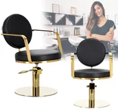 Fotele fryzjerskie - Fotel fryzjerski Axel hydrauliczny obrotowy do salonu fryzjerskiego krzesło fryzjerskie - miniaturka - grafika 1