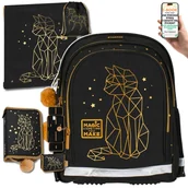 Plecaki szkolne i tornistry - PLECAK DLA DZIEWCZYNKI Z KOTKIEM I JEDNOROŻCEM 3w1 + PIÓRNIK + WOREK – STYLOWA WYPRAWKA + EBOOK-1 - miniaturka - grafika 1