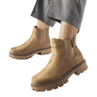 Buty trekkingowe męskie - Brązowe ocieplane trapery Big Star KK174373 802 - miniaturka - grafika 1