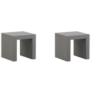 Fotele i krzesła ogrodowe - Beliani Zestaw 2 stołków ogrodowych betonowy szary TARANTO - miniaturka - grafika 1