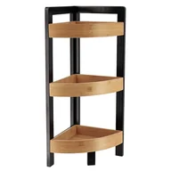 Półki łazienkowe - Regał narożny z 3 półkami Black Bamboo - miniaturka - grafika 1