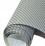 Akcesoria tuningowe - Okleina Folia Carbon Karbon 4D Srebrna 152x50 cm - miniaturka - grafika 1