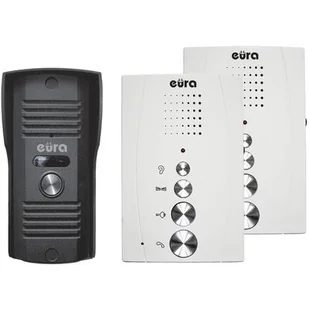Eura-Tech DOMOFON EURA ADP-51A3 DIFESA 1-rodzinny 2 unifony interkom biały A31A251 - Domofony - miniaturka - grafika 1