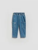 Spodenki dla niemowląt - Reserved - Bawełniane jeansy - niebieski - miniaturka - grafika 1