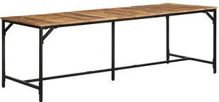 vidaXL Stół jadalny 220x90x75 cm Drewno lite surowe mango - Stoły - miniaturka - grafika 1