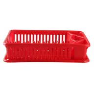 Suszarki do naczyń - Altom SUSZARKA DO NACZYŃ PROSTOKĄTNA FOL.43X27X9,5CM CZERWONY 5902443996610 - miniaturka - grafika 1