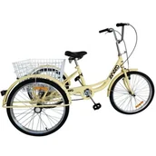 Rowerki biegowe - Enero Rower 3-kołowy 24&quot rehabilitacyjny 6-biegowy waniliowy 1017051 - miniaturka - grafika 1