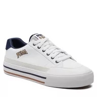 Półbuty męskie - Sneakersy Puma Court Classic Vulc Retro Club 395089-01 Puma White/Prairie Tan/Club Navy - miniaturka - grafika 1
