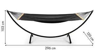 Hamak ze stelażem leżanka huśtawka ogrodowa ModernHome - Zabawki i gry sportowe - miniaturka - grafika 5