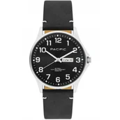 Zegarki męskie - Srebrny męski zegarek na pasku PACIFIC SMA-1073D-03 - miniaturka - grafika 1