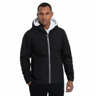 Kurtki męskie - Męska kurtka SOFTSHELL z polarowym środkiem czarny V2 OM-JANP-0137 XL - miniaturka - grafika 1
