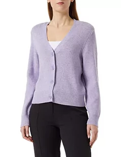 Vila Damski VIRIL Multi Short L/S Knit Cardigan-NOOS kardigan, Sweet Lavender/Szczegóły: W. Pale Mauve, XXL, Sweet Lavender/Detail:w. Pale Mauve, XXL - Swetry damskie - miniaturka - grafika 1