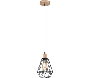 Brilagi - Żyrandol na lince WOODY BASKET 1xE27/60W/230V dąb - Lampy sufitowe - miniaturka - grafika 1