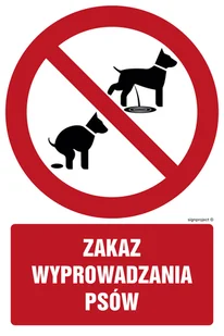 GC071 ZAKAZ WYPROWADZANIA PSÓW, KS - FOLIA PODŁOGOWA FOTOLUMINESCENCYJNA; (100X150MM) - Tablice BHP - miniaturka - grafika 1