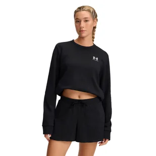Damska Bluza UNDER ARMOUR UA RIVAL TERRY CREW 1389659-001 – Czarny - Bluzy damskie - miniaturka - grafika 1