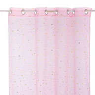 Zasłony prysznicowe - producent niezdefiniowany Zasłona okienna różowa w złote gwiazdki 140 x 250 cm jja-12718 - miniaturka - grafika 1