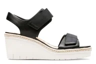 Półbuty damskie - Palm Shine [black leather] - rozmiar 42 - miniaturka - grafika 1