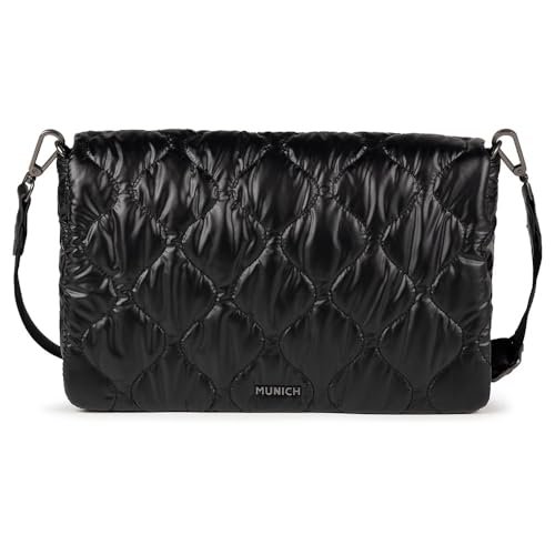 MUNICH Cover FW25 Crossbody Messenger C/Black, Torebki i plecaki damskie, Czarny (Black)