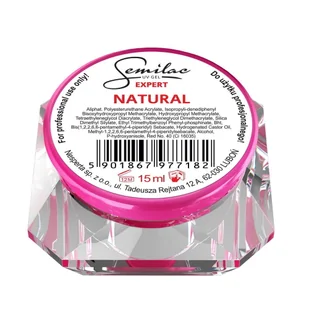 Semilac UV GEL EXPERT Natural White 15 ml 687032 - Odżywki do paznokci - miniaturka - grafika 1
