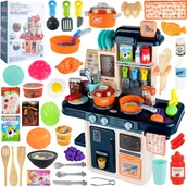 Zabawki AGD - Kuchnia Dziecięca Dla Dzieci Garnki Talerze Dźwięk Światło Para Woda - miniaturka - grafika 1