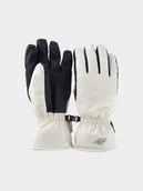 Rękawice narciarskie - 4F Rękawice narciarskie Thinsulate damskie - beżowe XL - miniaturka - grafika 1