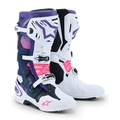 Buty motocyklowe - Buty MX Alpinestars Tech 10 Złamany biały/fioletowy/granatowy/różowy fluorescencyjny44,5 - miniaturka - grafika 1