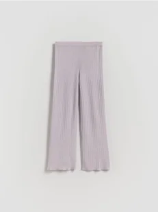 Reserved - Dzianinowe spodnie z wiskozą - lawendowy - Spodnie i spodenki dla dziewczynek - miniaturka - grafika 1