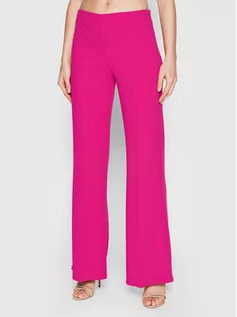 Spodnie damskie - Rinascimento Spodnie materiałowe CFC0108678003 Różowy Regular Fit - grafika 1