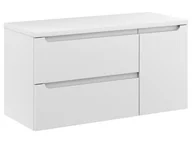 Szafki łazienkowe - Szafka Wisząca Z Blatem ETH 90 cm D Lewa - Biały Mat - miniaturka - grafika 1