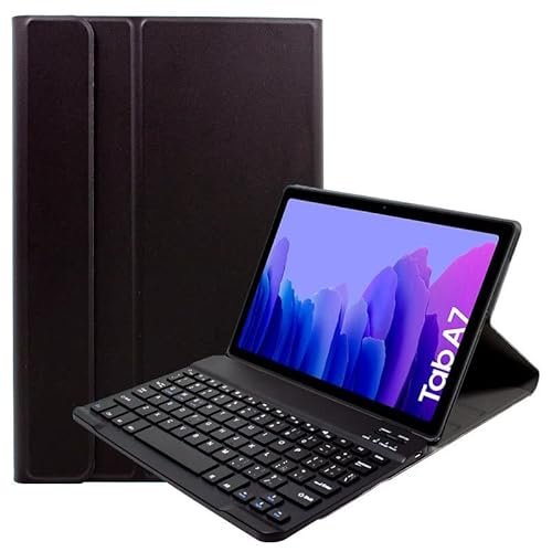 Fajne etui na Samsung Galaxy Tab A7 T500 / T505 Sztuczna skóra Solidny Czarny Klawiatura Bluetooth 10.4 Pulg