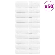 Ręczniki - vidaXL Ręczniki premium SOLUND, 50 szt., białe, 50x100 cm, 600 g/m2 - miniaturka - grafika 1