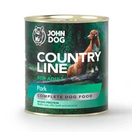 Mokra karma dla psów - John Dog Country Line Karma mokra dla psów Wieprzowina 800g - miniaturka - grafika 1