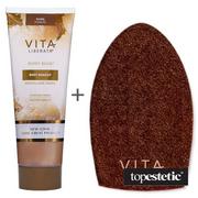 Samoopalacze - Vita Liberata Body Blur Flawless Finish + Dual Sided Luxury Velvet Tanning Mitt ZESTAW Zmywalny make-up do ciała 100 ml (kolor dark) + Dwustronna rękawica do aplikacji 1 szt - miniaturka - grafika 1