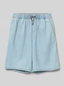 Spodnie i spodenki dla dziewczynek - Szorty jeansowe o kroju relaxed fit z tunelem - miniaturka - grafika 1