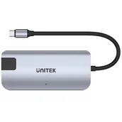 Huby USB - Unitek Hub Usb-c 2x Usb-a Hdmi 4K RJ-45 Pd 100W - miniaturka - grafika 1