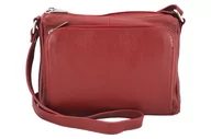 Torebki damskie - Listonoszka z kieszeniami - Czerwona - miniaturka - grafika 1