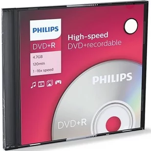 Philips Płyta DVD+R 4,7GB 16X SLIM - 10 szt. - Pozostałe nośniki i napędy - miniaturka - grafika 1