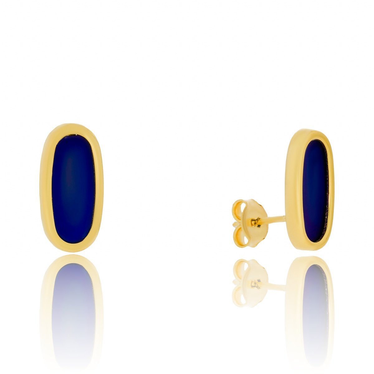 Srebrne pozłacane kolczyki z tytanem sztyfty pr. 925