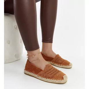 Brązowe ażurowe espadryle Gordana - Espadryle damskie - miniaturka - grafika 1