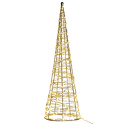 Ozdoby bożonarodzeniowe - Shumee Dekoracja ogrodowa LED choinka 57 cm srebrna KOTALA 296417 - miniaturka - grafika 1