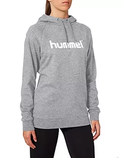 Hummel Hummel Hmlgo Cotton bluza damska z kapturem z logo szary szary melanż X-L 203517-2006 - Bluzy damskie - miniaturka - grafika 1