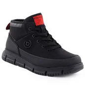 Buty zimowe męskie - Botki męskie wysokie ocieplane trapery czarne Bugatti 341-AC239-5000 - miniaturka - grafika 1