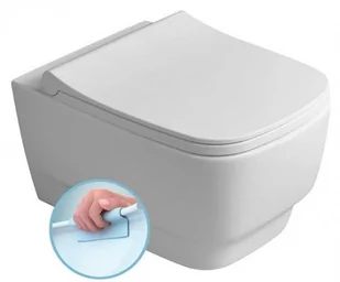 SAPHO - Miska wisząca WC biała BELLO rimless 35,5x53 cm bez deski 100214 - Miski WC - miniaturka - grafika 1