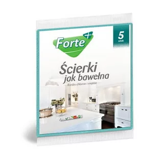Forte+ FORTE+ ŚCIERKI JAK BAWEŁNA 5SZTUK 5908288971263 - Ściereczki, gąbki, czyściki - miniaturka - grafika 1