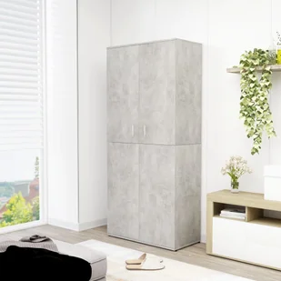 Szafka na buty beton szara 80x39x178 cm materiał drewnopochodny - Szafki na buty - miniaturka - grafika 1