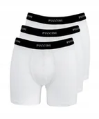 Majtki męskie - Bokserki Męskie Białe PUCCINI Rozmiar XL 3pak Trzypak Bawełna BX01 8 XL - miniaturka - grafika 1